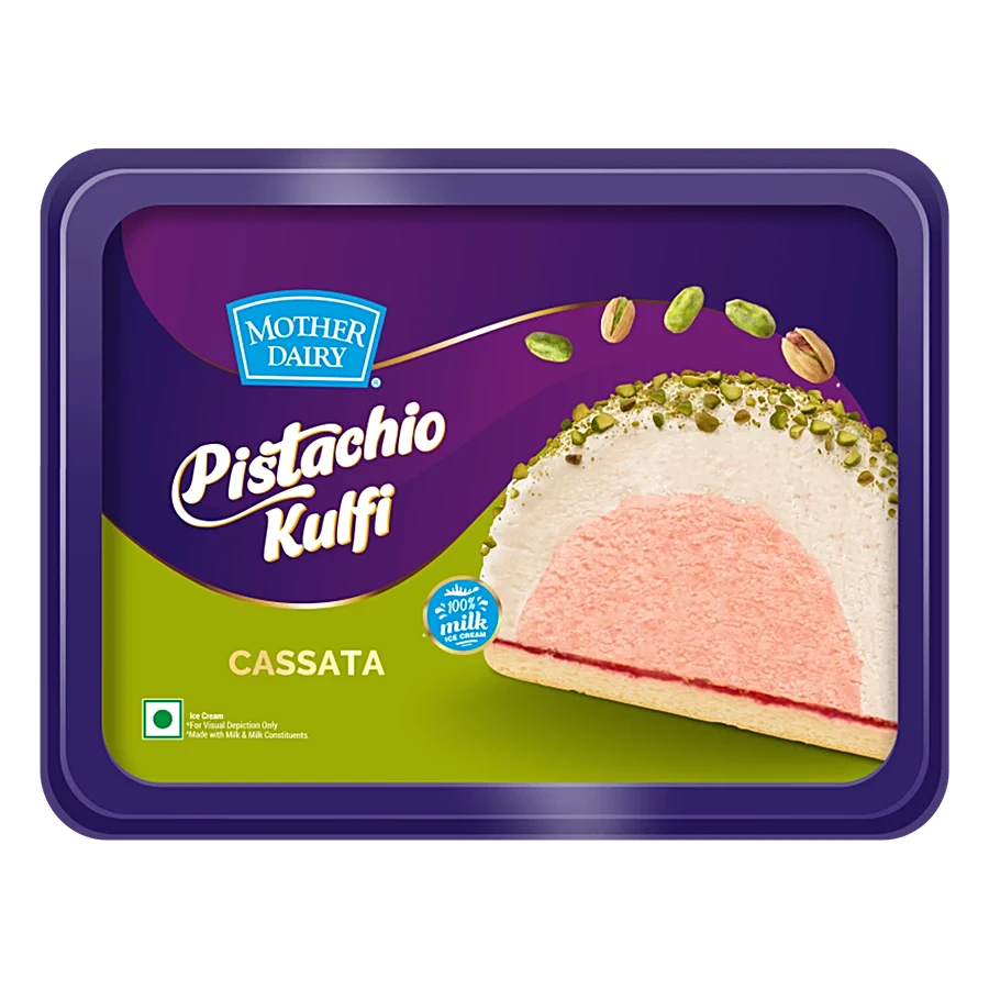 Mother Dairy Pistachio Kulfi Cassata Ice cream, 150 ml